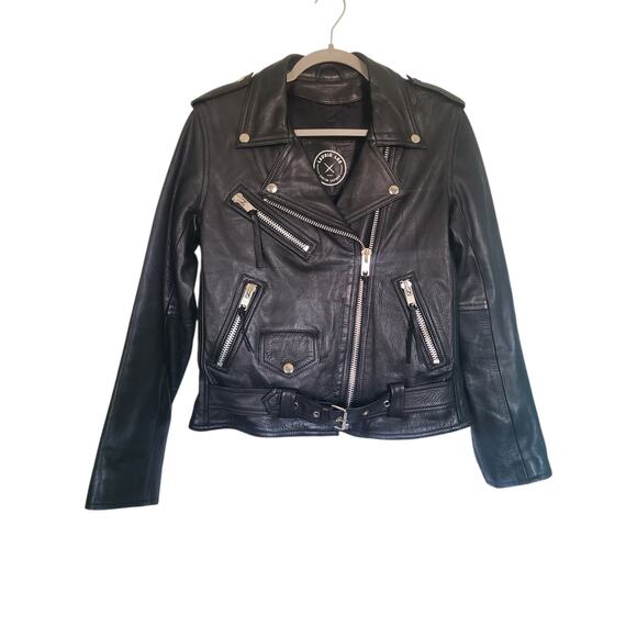 Laurie Lee Custom Leather Biker Jacket Your Loss Napa Leather Size Small - Picture 5 of 8